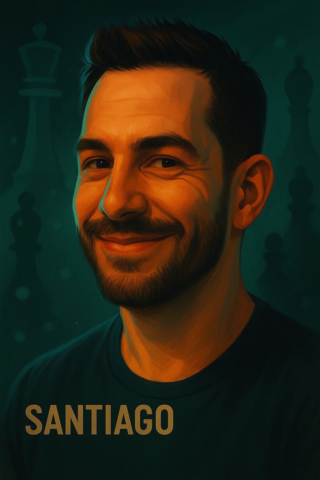 Retrato de Santiago, responsable de juego y diseño visual y de interfaces en MindZug.